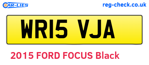 WR15VJA are the vehicle registration plates.