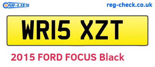 WR15XZT are the vehicle registration plates.