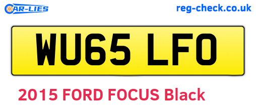 WU65LFO are the vehicle registration plates.