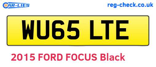 WU65LTE are the vehicle registration plates.