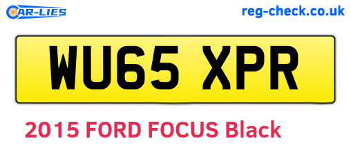 WU65XPR are the vehicle registration plates.