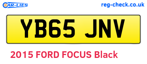 YB65JNV are the vehicle registration plates.