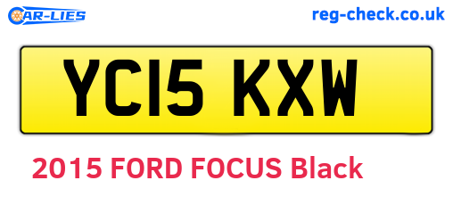 YC15KXW are the vehicle registration plates.