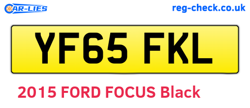 YF65FKL are the vehicle registration plates.