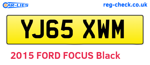 YJ65XWM are the vehicle registration plates.