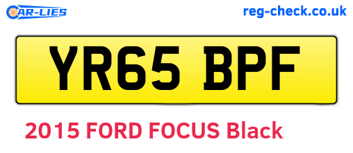YR65BPF are the vehicle registration plates.