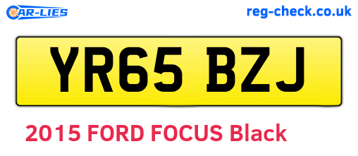 YR65BZJ are the vehicle registration plates.