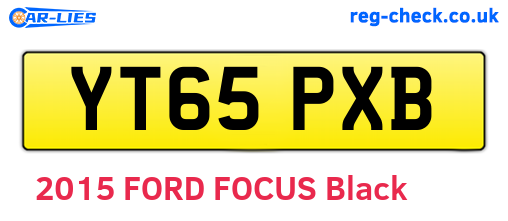 YT65PXB are the vehicle registration plates.