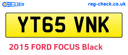 YT65VNK are the vehicle registration plates.