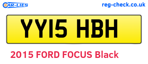 YY15HBH are the vehicle registration plates.
