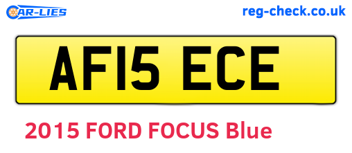 AF15ECE are the vehicle registration plates.