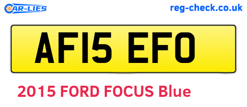 AF15EFO are the vehicle registration plates.