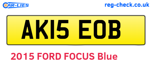 AK15EOB are the vehicle registration plates.