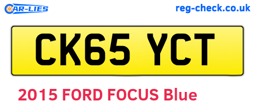 CK65YCT are the vehicle registration plates.