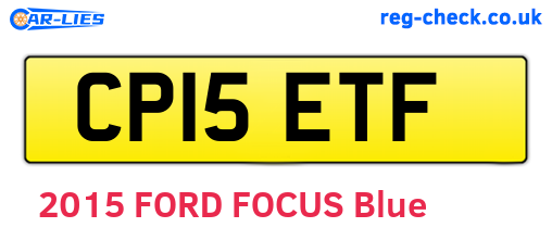 CP15ETF are the vehicle registration plates.