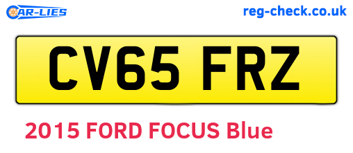CV65FRZ are the vehicle registration plates.