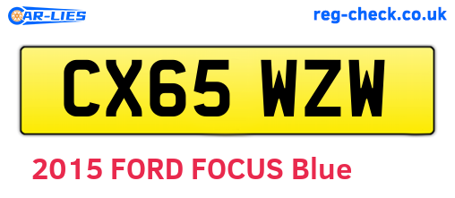 CX65WZW are the vehicle registration plates.