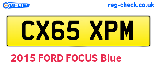 CX65XPM are the vehicle registration plates.