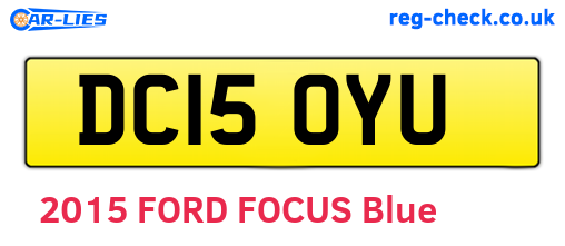 DC15OYU are the vehicle registration plates.