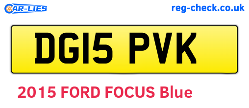DG15PVK are the vehicle registration plates.