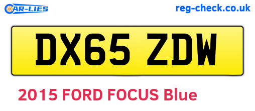 DX65ZDW are the vehicle registration plates.