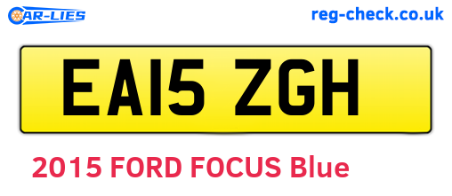 EA15ZGH are the vehicle registration plates.