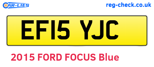 EF15YJC are the vehicle registration plates.