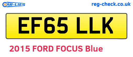 EF65LLK are the vehicle registration plates.