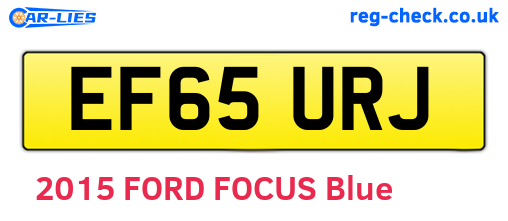 EF65URJ are the vehicle registration plates.