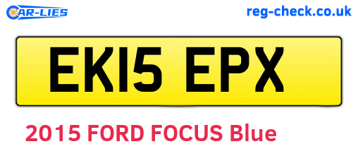 EK15EPX are the vehicle registration plates.