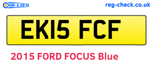 EK15FCF are the vehicle registration plates.