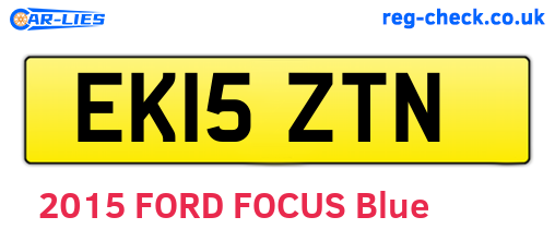 EK15ZTN are the vehicle registration plates.