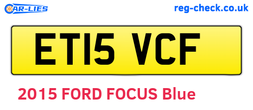 ET15VCF are the vehicle registration plates.