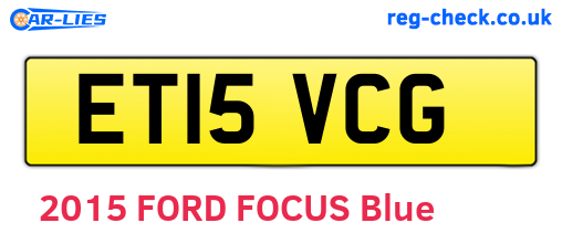 ET15VCG are the vehicle registration plates.