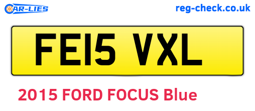 FE15VXL are the vehicle registration plates.