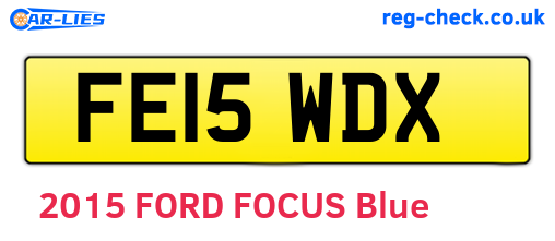 FE15WDX are the vehicle registration plates.