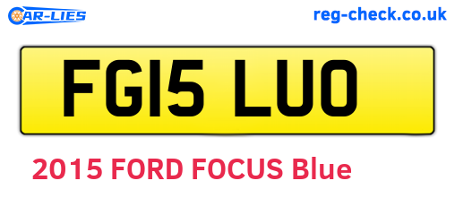 FG15LUO are the vehicle registration plates.