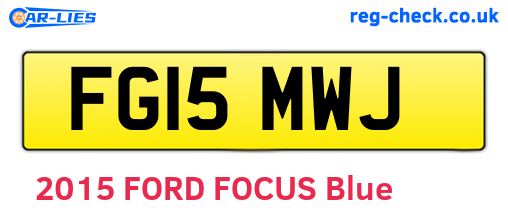FG15MWJ are the vehicle registration plates.