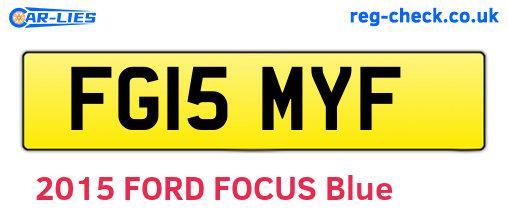 FG15MYF are the vehicle registration plates.