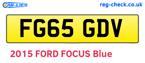 FG65GDV are the vehicle registration plates.