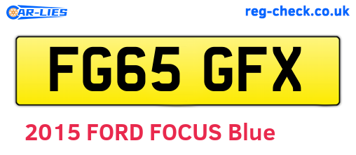 FG65GFX are the vehicle registration plates.