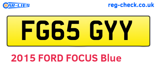 FG65GYY are the vehicle registration plates.