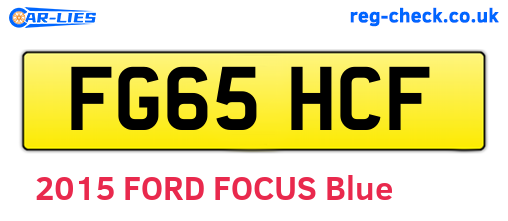 FG65HCF are the vehicle registration plates.