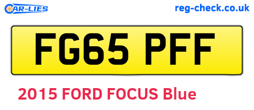 FG65PFF are the vehicle registration plates.