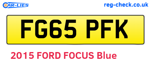 FG65PFK are the vehicle registration plates.