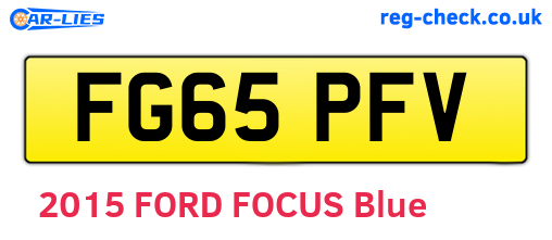FG65PFV are the vehicle registration plates.
