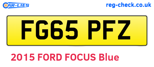 FG65PFZ are the vehicle registration plates.