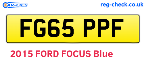 FG65PPF are the vehicle registration plates.
