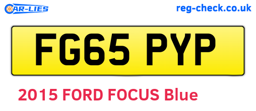 FG65PYP are the vehicle registration plates.