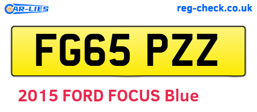 FG65PZZ are the vehicle registration plates.